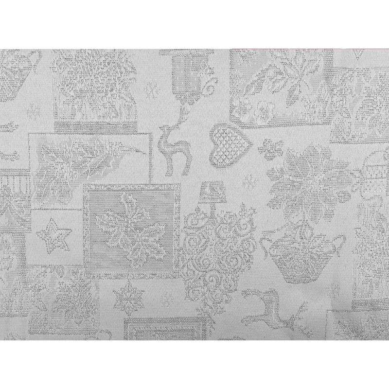 Butika.hu hobby webáruház - Dekorvászon, lurexes ezüst-fehér mintával , 140cm/0,5m, 860544-1