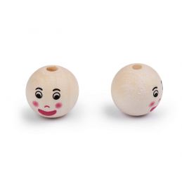 Butika.hu hobby webáruház - Festett arcocskák babákhoz fából, 22mm, 5db, 340406