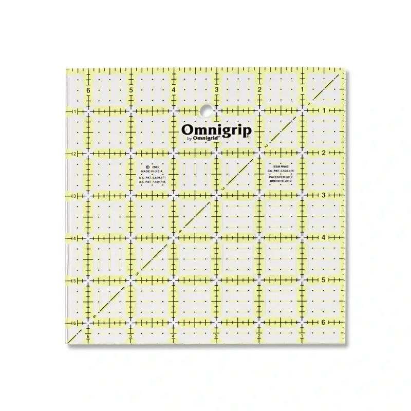 Butika.hu hobby webáruház - PRYM - Omnigrip csúszásmentes patchwork vonalzó, 6,5x6,5 inch, 610215