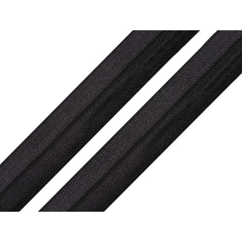 Butika.hu hobby webáruház - Kettétűrhető szegőgumi elasztikus anyagok szegéséhez, 16mm, 5m, 440578, fekete