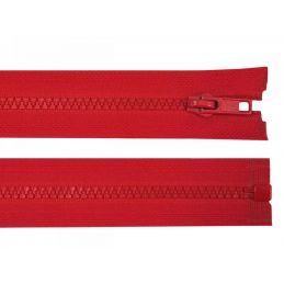 Műanyag fogú bontható cipzár, GT10, 5mm, 90cm hosszú, 590320, piros
