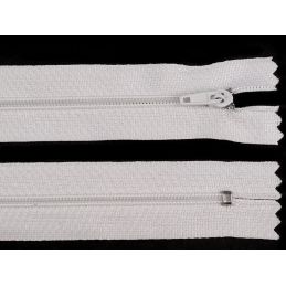 Butika.hu hobby webáruház - Műanyag fogú rögzített (nem bontható) spirálcipzár, 3mm, 35cm hosszú, 270350, fehér