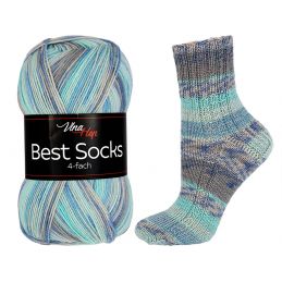 Butika.hu hobby webáruház - Vlna Hep, Best Socks önmintázó zoknifonal, 100g, 7302-5