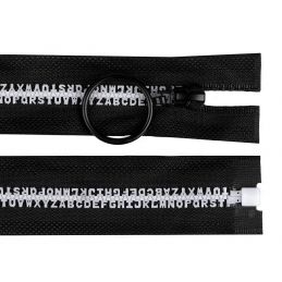 Butika.hu hobby webáruház - Műanyag fogú bontható cipzár GT10, betű fogakkal, 5mm, 80cm hosszú, 590461, fekete