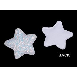 Butika.hu hobby webáruház - Glitteres csillagok, Ø50 mm, 10db, 400187, fehér