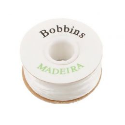 Butika.hu hobby webáruház - Madeira Bobbinfil műszálas alsószállal felorsózott papírorsó, 120m, fehér