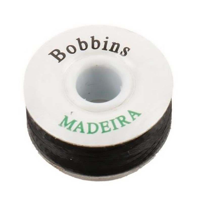 Butika.hu hobby webáruház - Madeira Bobbinfil műszálas alsószállal felorsózott papírorsó, 120m, fekete