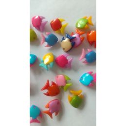 Butika.hu hobby webáruház - Dekorációs műanyag gomb gyerek holmikra, halacska, 15x20mm, 5 db, 120527