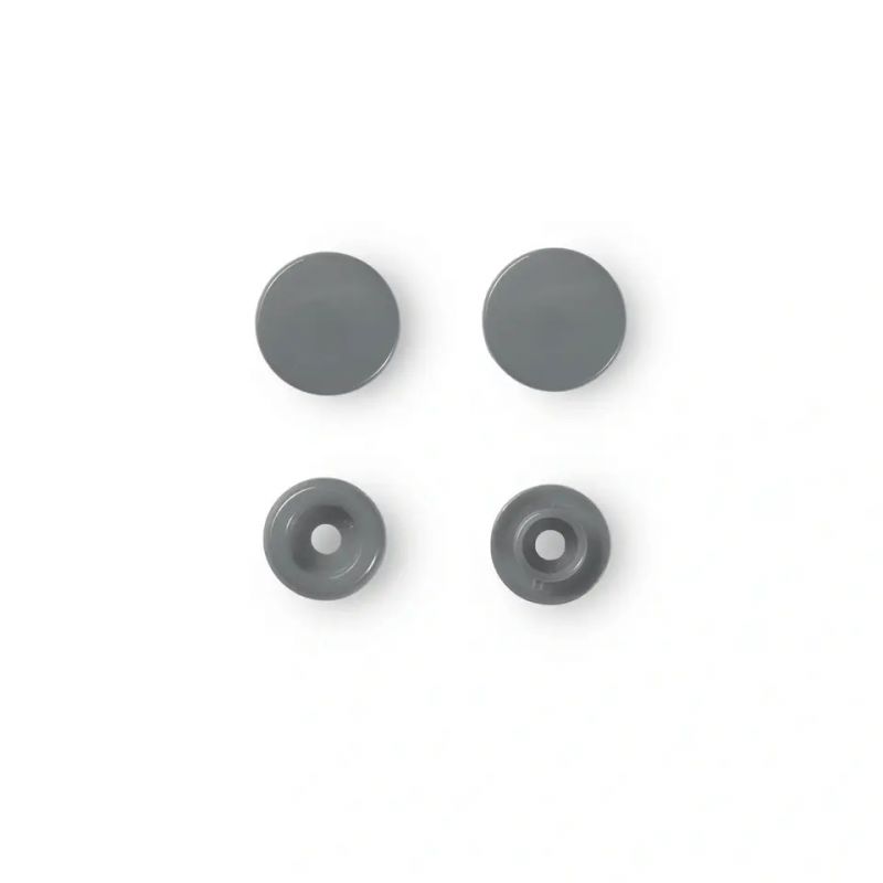 Butika.hu hobby webáruház - Prym Love, 30pár ezüstszürke, kör alakú, műanyag patent, 393145