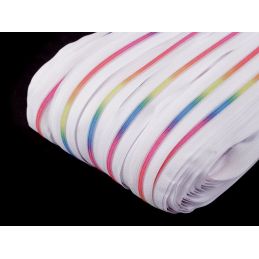 Butika.hu hobby webáruház - Méteres cipzár szivárvány színű, RT0, 3mm fogszélesség, 1m, 560600, fehér