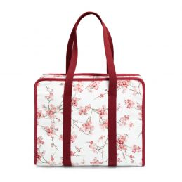 Butika.hu hobby webáruház - Prym Nostalgia kézimunka táska, cseresznyevirág mintás 34x26x9.5 cm