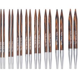 Butika.hu hobby webáruház - PRYM KnitPro Natural cserélhető kötőtűvég és damil készlet, olajkék vászon tokban, 223802
