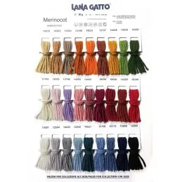Butika.hu hobby webáruház - Lana Gatto, Merinocot színátmentes, kötő fonal, merinó gyapjú és pamut, 30661, Rosso mix