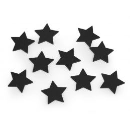 Butika.hu hobby webáruház - Fa csillag, felragasztható, Ø30 mm, 10db, 900110, fekete