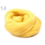 Butika.hu hobby webáruház - Fésült újzélandi merinó gyapjú nemezeléshez, 20g - sárga, 14