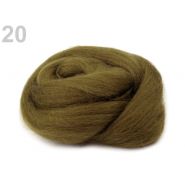 Butika.hu hobby webáruház - Fésült újzélandi merinó gyapjú nemezeléshez, 20g - khaki, 20