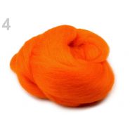 Butika.hu hobby webáruház - Fésült újzélandi merinó gyapjú nemezeléshez, 20g - narancs, 4